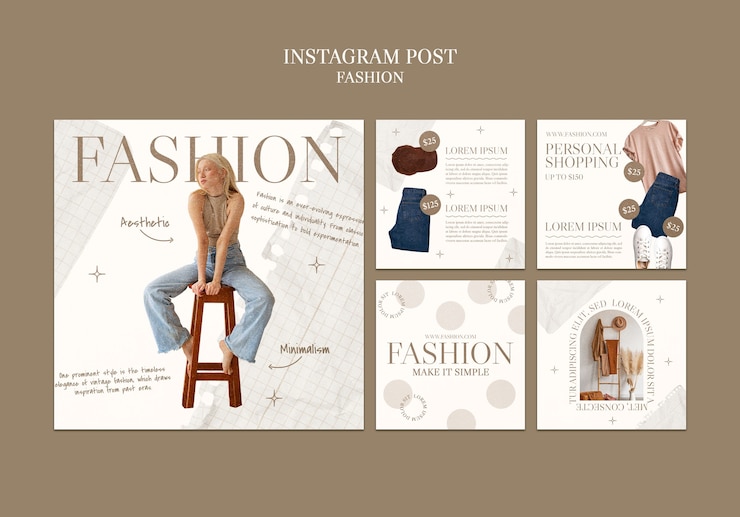 Gratis PSD instagram-posts van de mode-industrie