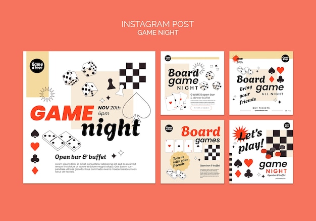 Gratis PSD instagram-posts van de wedstrijd.