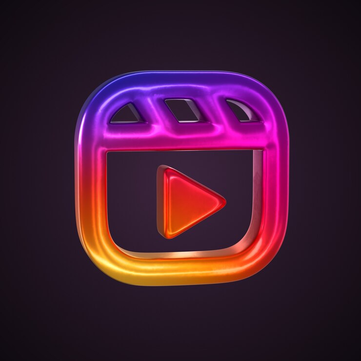 PSD Gratis instagram reels 3d icon