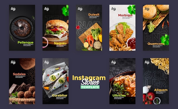 Instagram verhaalsjabloon voor restaurant