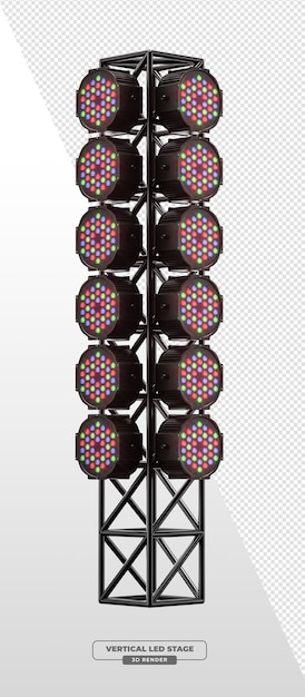 Instalación de iluminación de escenario LED vertical para eventos y actuaciones
