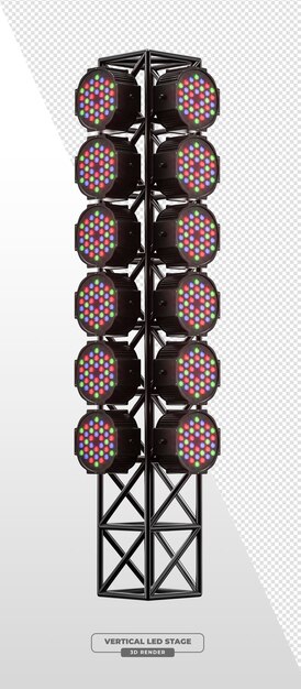 Instalación de iluminación de escenario LED vertical para eventos y actuaciones