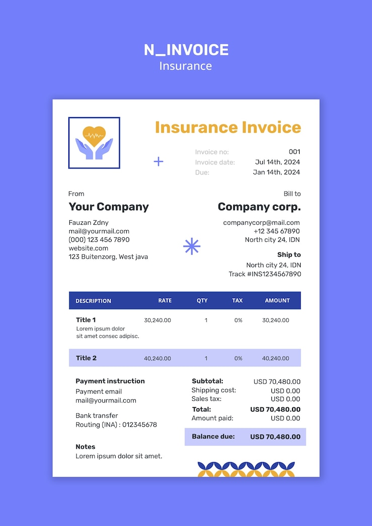 PSD Gratis insurance template design
