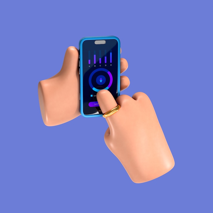 PSD gratuito interfaccia per smartphone e concetto di gesto tattile