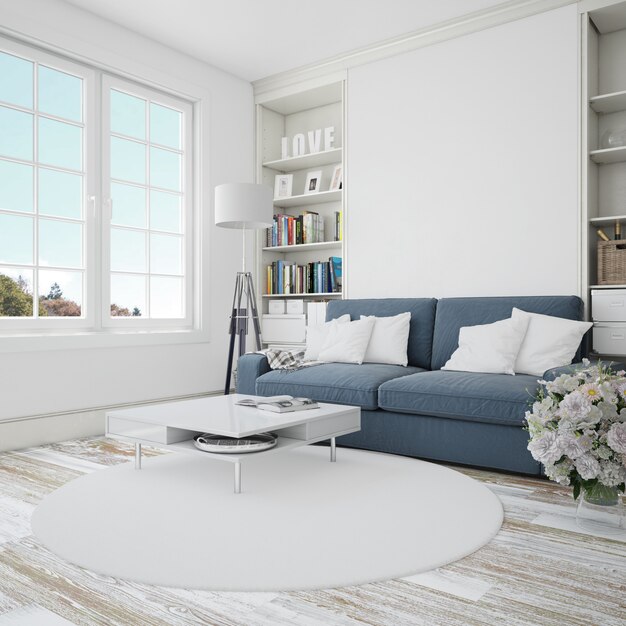 interior design moderno del soggiorno