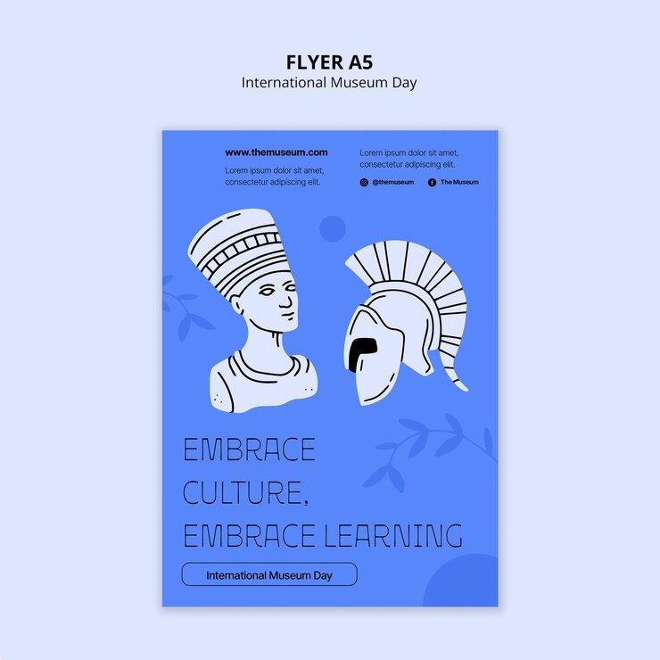 PSD Gratis international museum day template  design