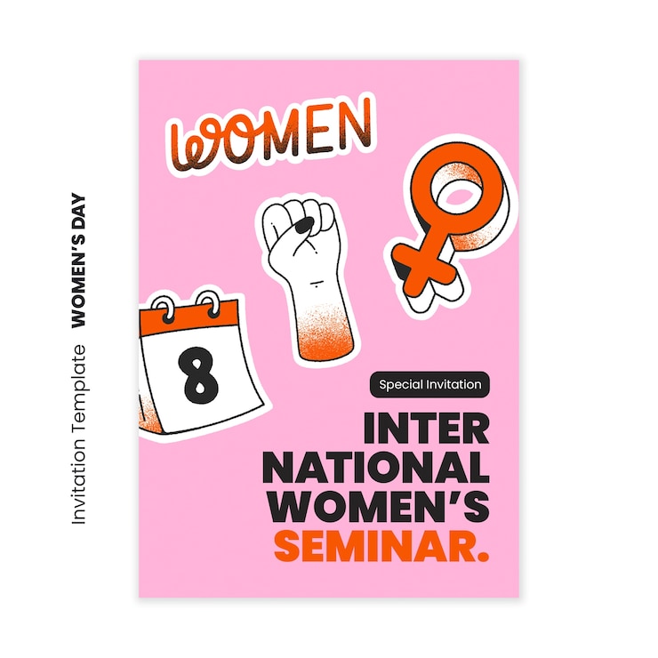 PSD Gratis international women's seminar invitation