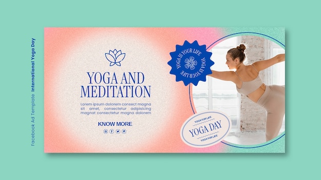 Gratis PSD international yoga day sjabloonontwerp