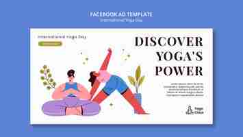 Gratis PSD international yoga day sjabloonontwerp