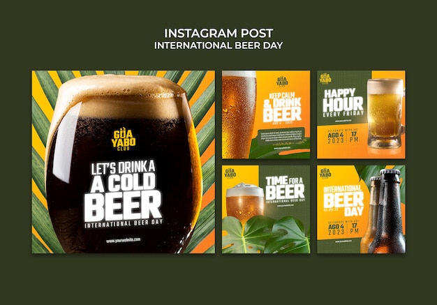 Internationale bierdag instagram-berichten