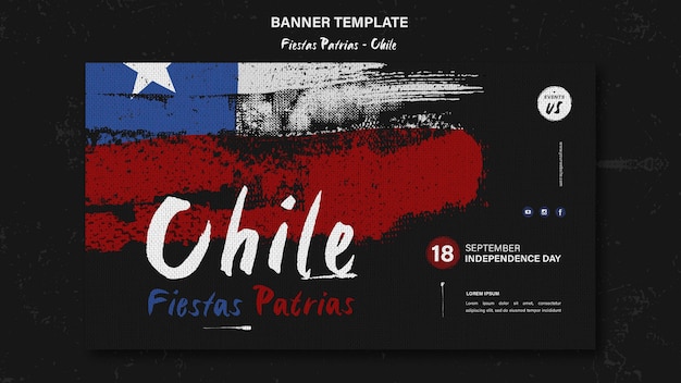 Gratis PSD internationale chili dag banner thema