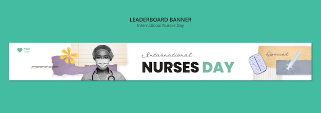 Gratis PSD internationale dag van de verpleegsters sjabloon