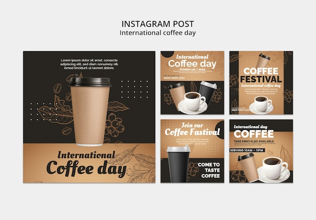 Internationale koffiedag instagram posts