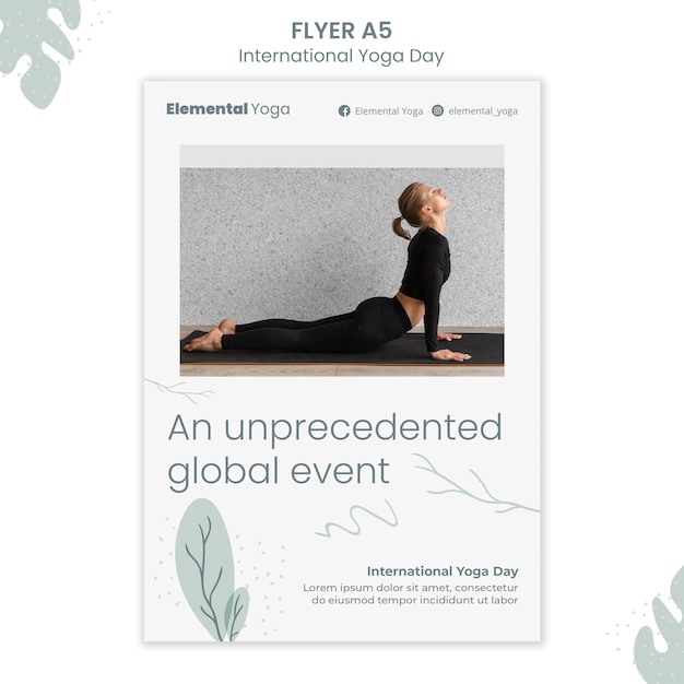 Internationale yoga dag flyer