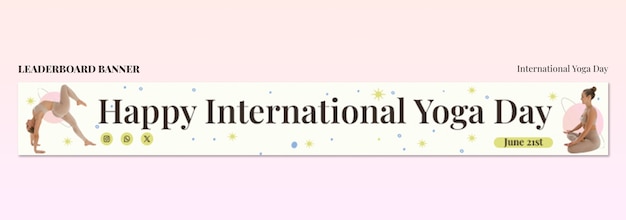 Internationale yoga dag teamplte ontwerp