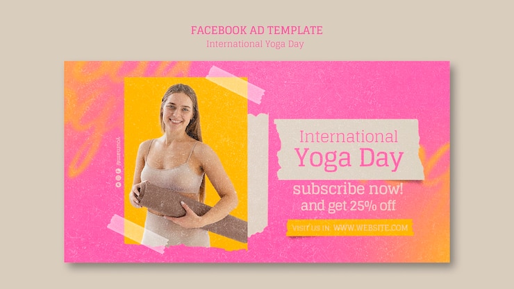 Gratis PSD internationale yogadag facebook-sjabloon