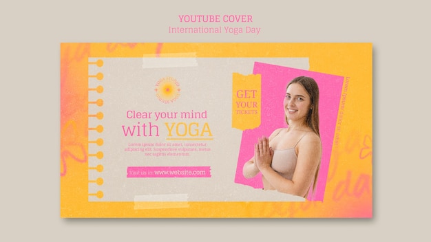 Gratis PSD internationale yogadag youtube-cover