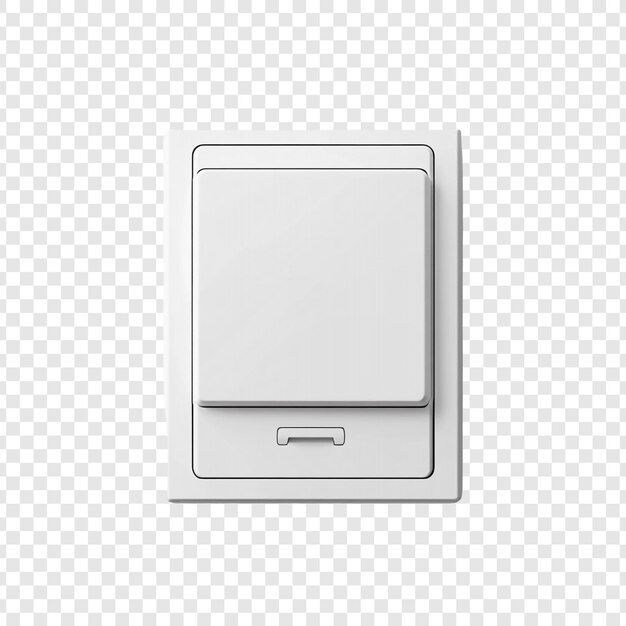 Interruptor de luz rectangular blanco Dispositivo eléctrico doméstico moderno