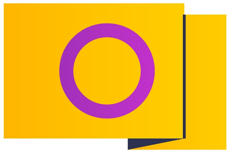 Gratis PSD intersex trots vlag illustratie geïsoleerd