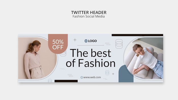 Intestazione Twitter della collezione di moda
