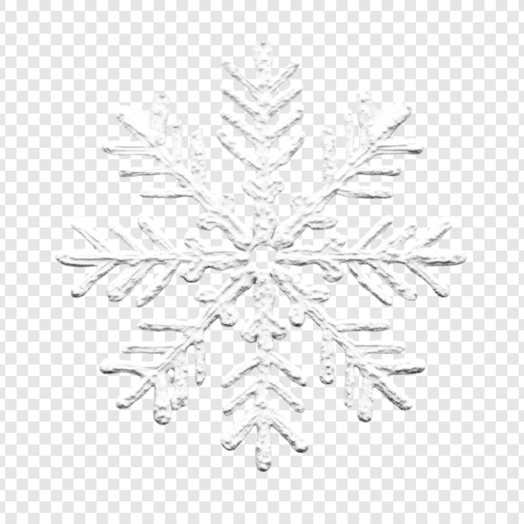 PSD gratuito intricato disegno di fiocchi di neve un'icona del paese delle meraviglie invernali