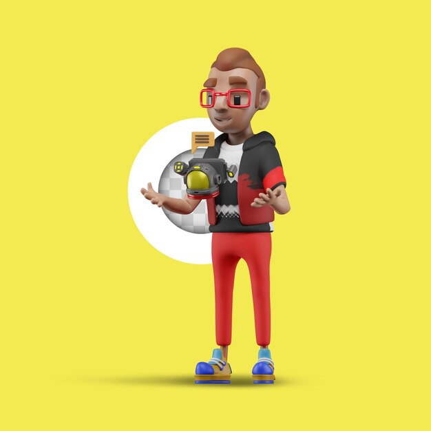 Introducción al universo metaverso. Ilustración 3d