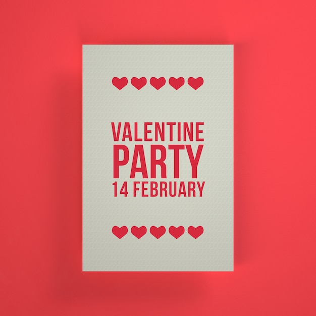 Invitación de fiesta de san valentín