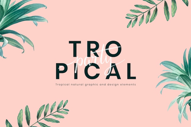 Invitación fiesta tropical