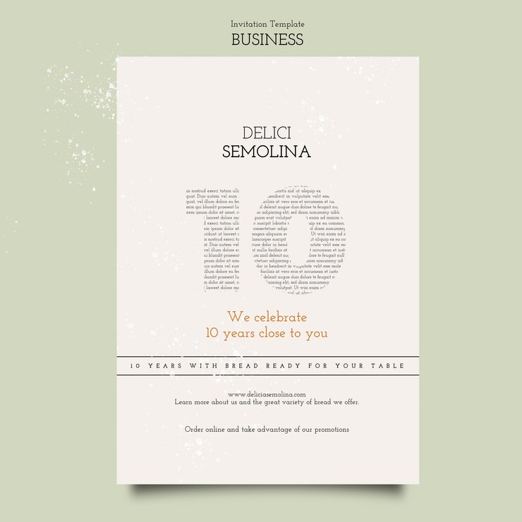 PSD gratuito invitación de soluciones comerciales realistas.