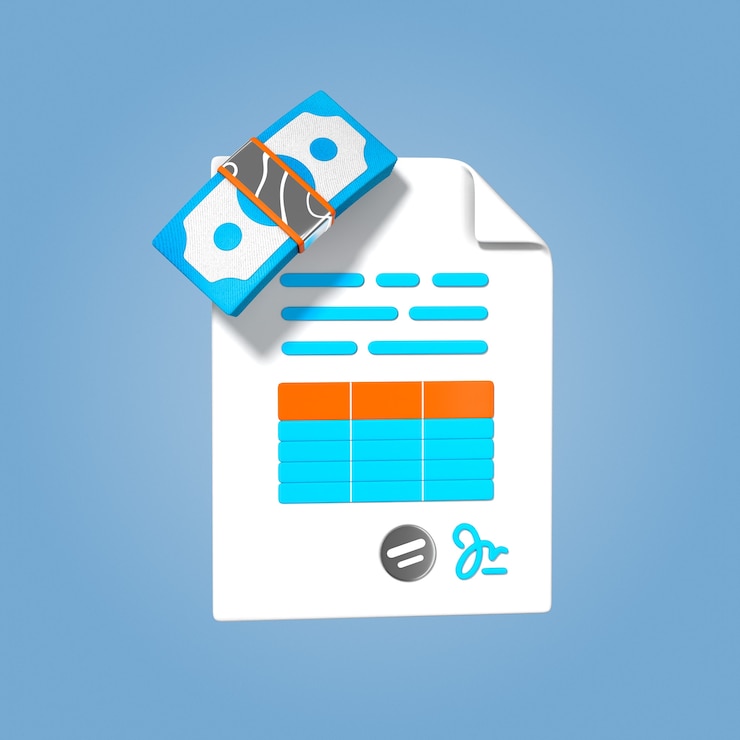 PSD gratuito invoice and payment concept