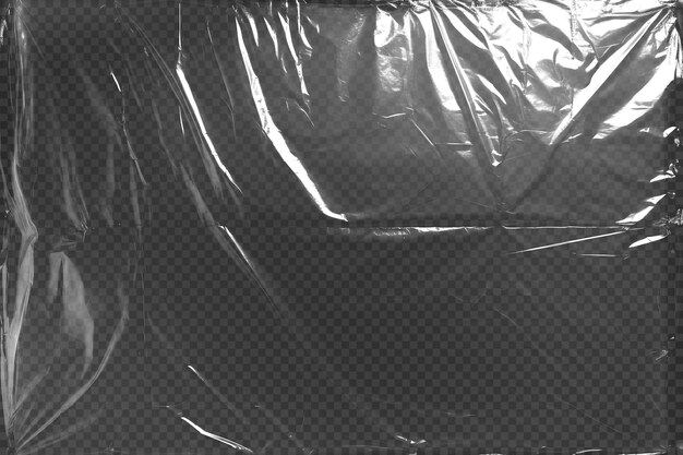 Involucro di pellicola di plastica trasparente psd isolato su sfondo