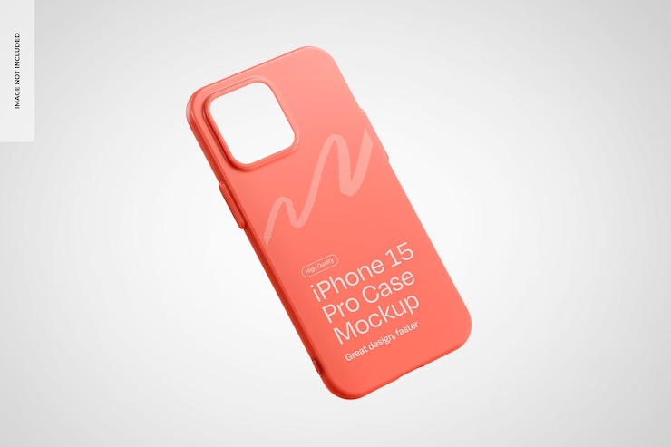 PSD Gratis iphone 15 pro case mockup front view