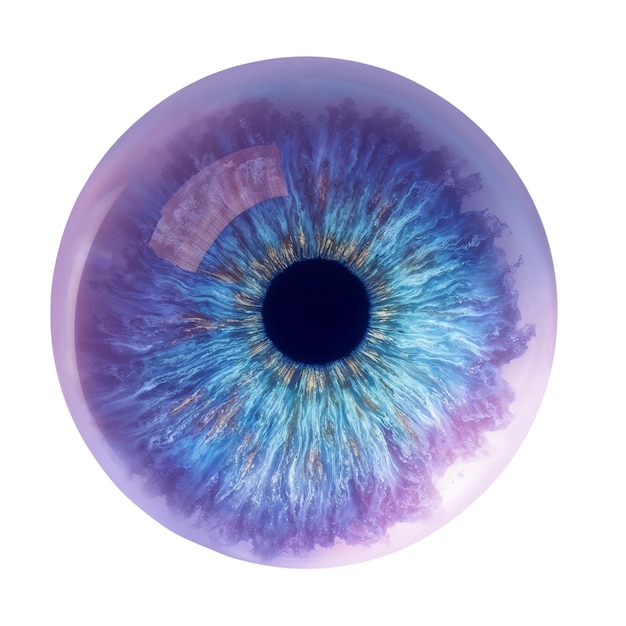 Iris del ojo aislado