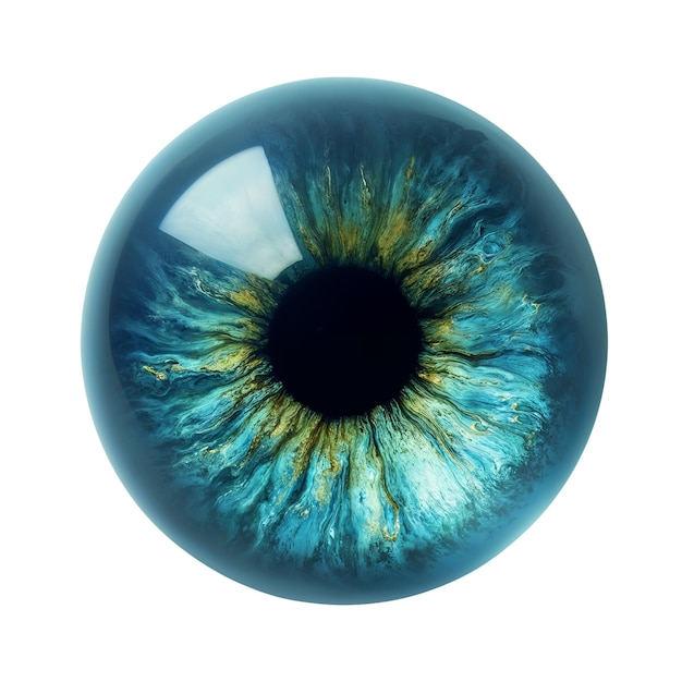 Iris del ojo aislado
