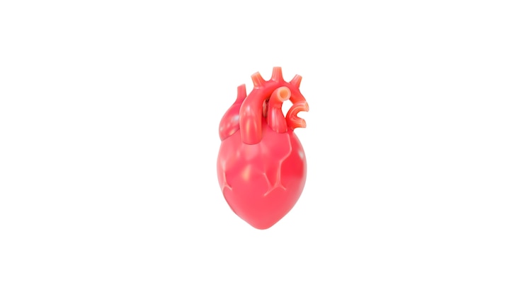 PSD gratuito isolado en forma de corazón realista