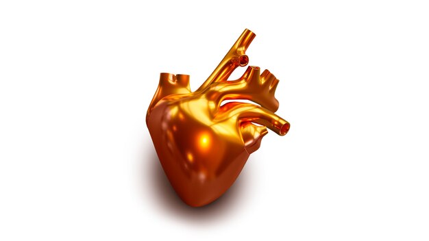 Isolado en forma de corazón realista