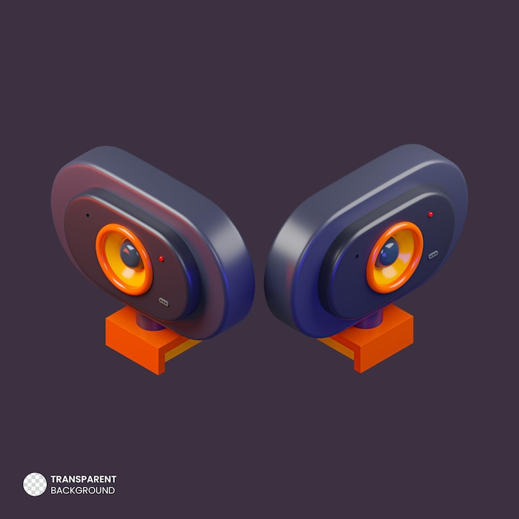 PSD Gratis isolated 3d render webcam icon