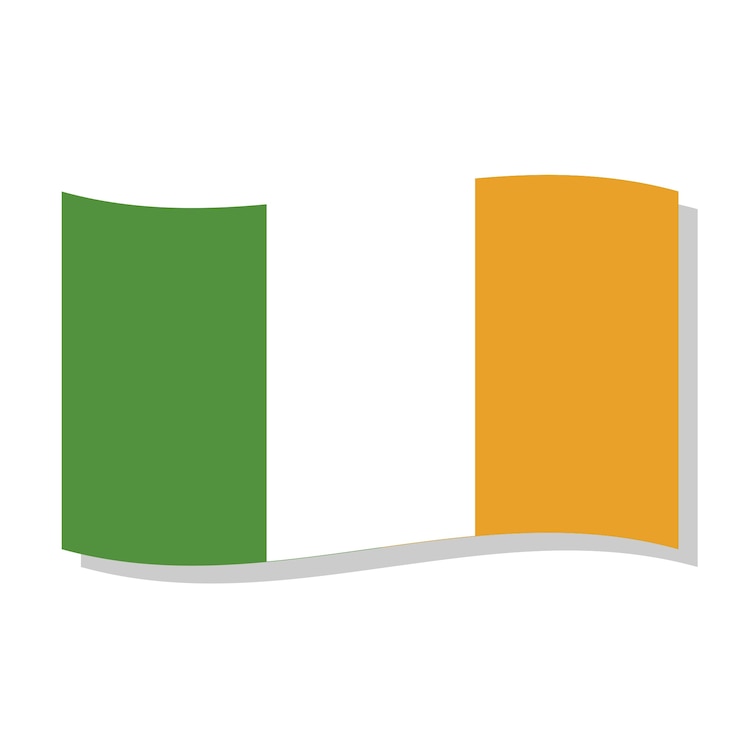 PSD Gratis isolated ireland flag design