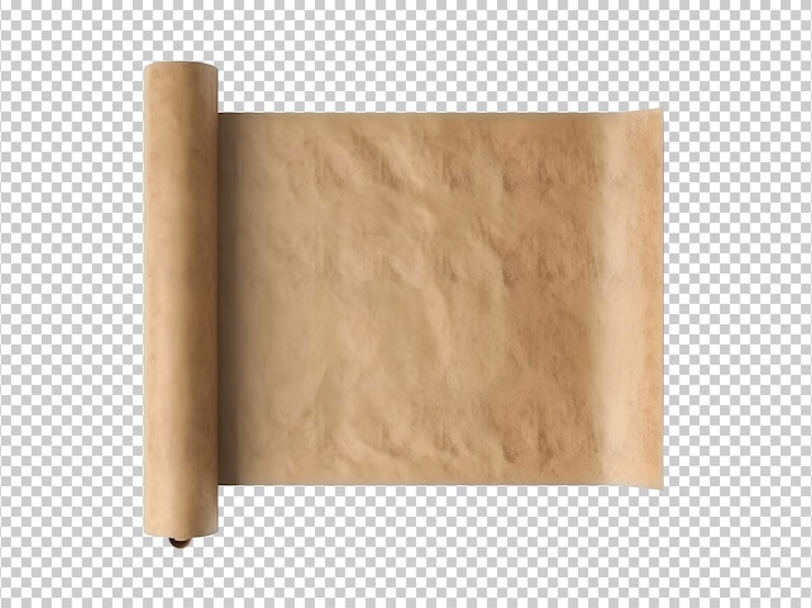 PSD Gratis isolated parchment scroll ancient papyrus