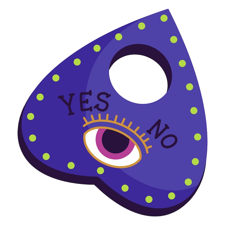 PSD gratuito isoteric ouija board planchette piece symbol illustration
