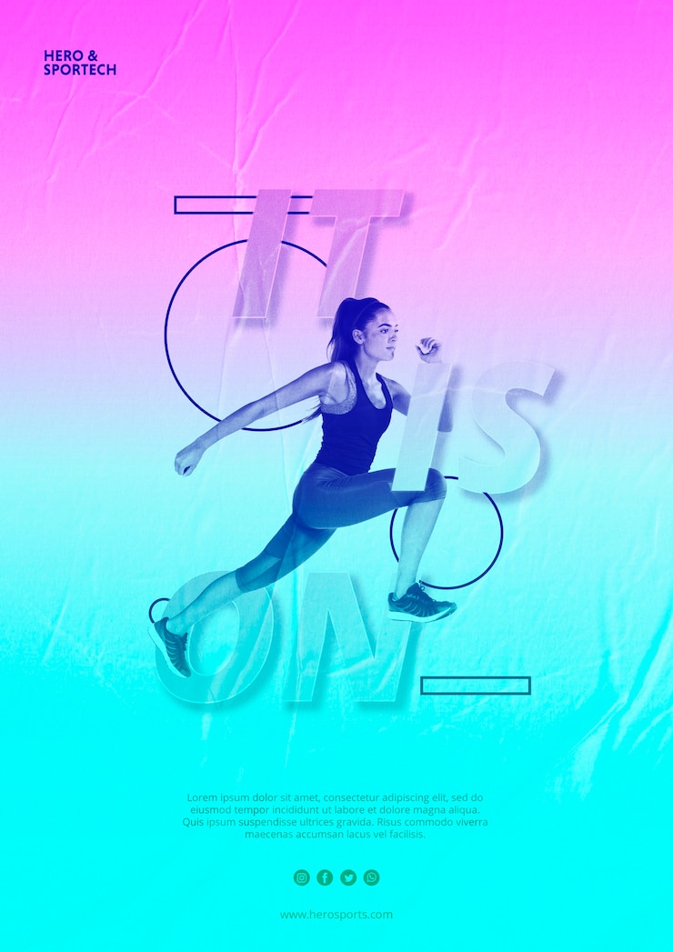 PSD Gratis it is on workout poster template