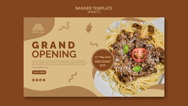 Gratis PSD italiaans eten banner thema