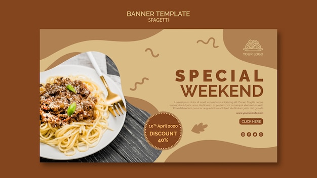 Gratis PSD italiaans eten banner