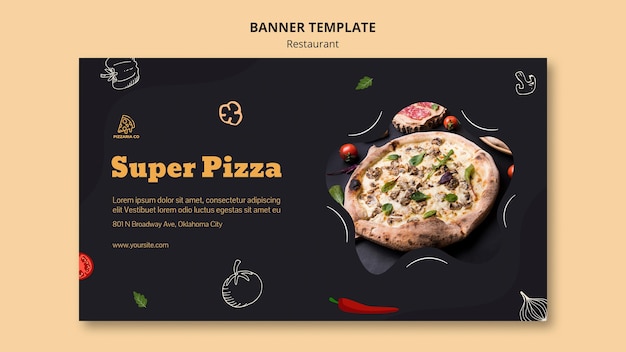 Gratis PSD italiaans restaurant sjabloon banner