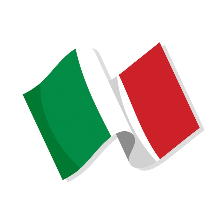 Gratis PSD italiaanse vlag