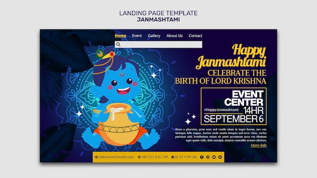 Janmashtami sjabloonontwerp