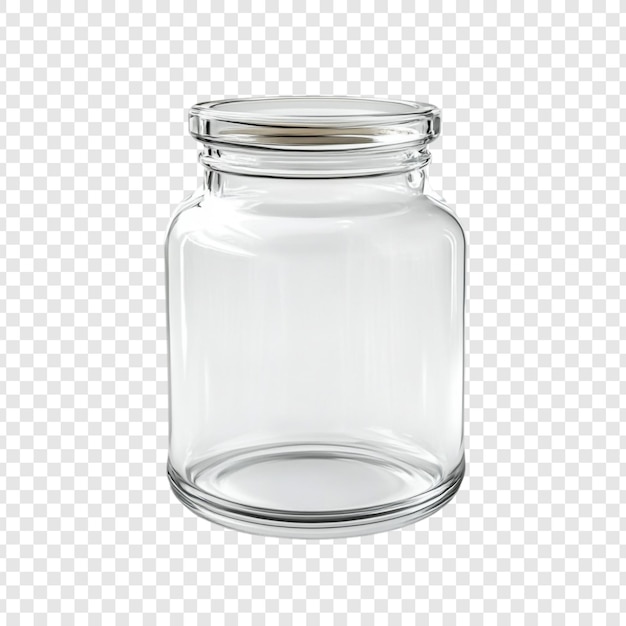 Jarro de vidrio vacío con tapa Un recipiente transparente para el almacenamiento y la organización