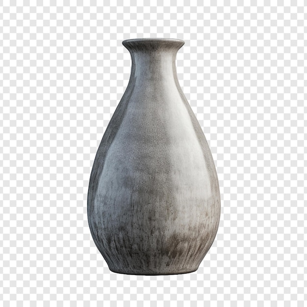 PSD gratuito un jarrón gris aislado en un fondo transparente