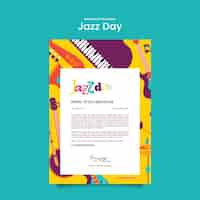 Gratis PSD jazz dag sjabloon ontwerp