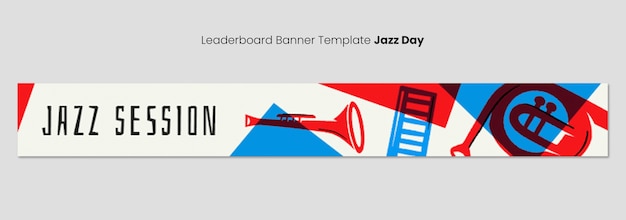 Gratis PSD jazzfestival sjabloonontwerp